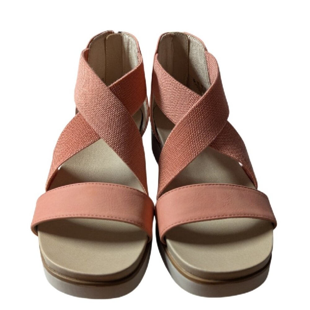 LifeStride Women's Coral Pink Giselle Sport Platform Sandals Size 9 NWT NWOB
